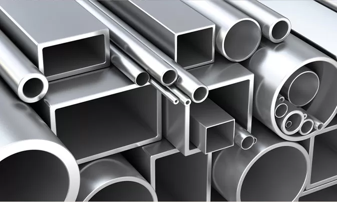 Feixes de metalons e tubos de aço quadrados e retangulares